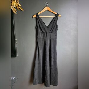 J Crew Womens 100% Silk Black Contemporary Dress Sleeveless Empire Waist Sz 6